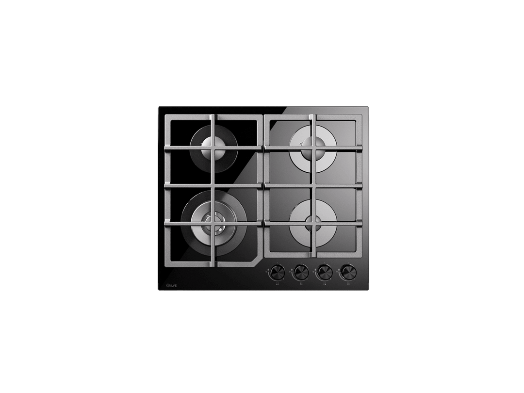 ILVE Professional Plus 60 cm gasskomfyr i herdet glass med 4 brennere