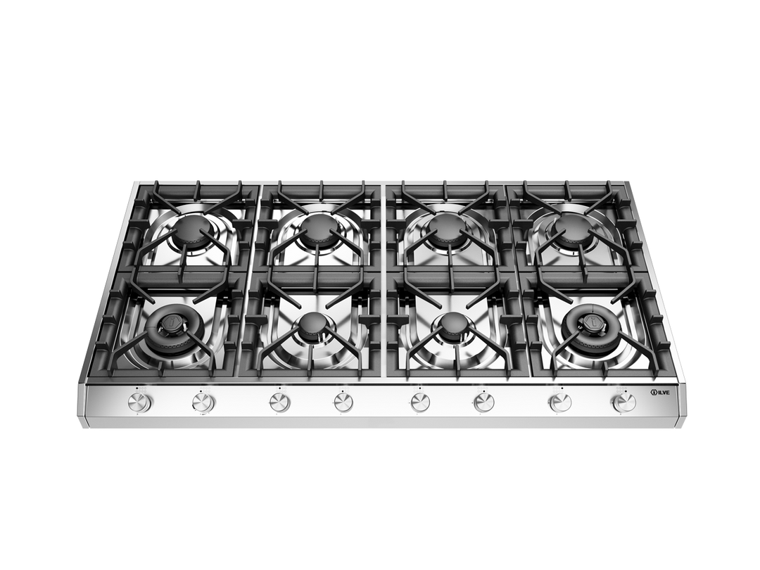 ILVE Professional Plus 120 cm freestanding gas hob with 8 burners - Dual