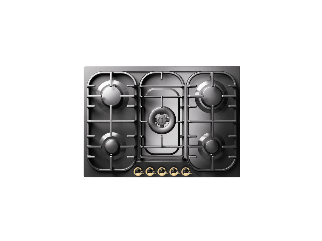 ILVE Nostalgie 70 cm gas hob in enamelled steel with 5 burners