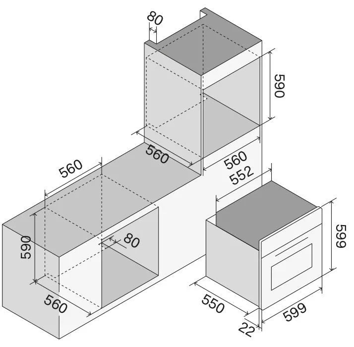 Ilve Nostalgie Warming Drawer 60 cm, electrically heated, 40-80°C, non-slip, stackable, 10 cm height – måltegning 1