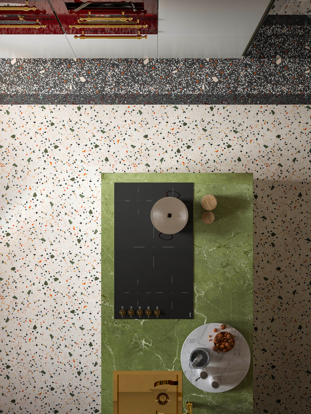 ILVE Nostalgie 90 cm built-in induction hob with 5 zones in glass ceramic