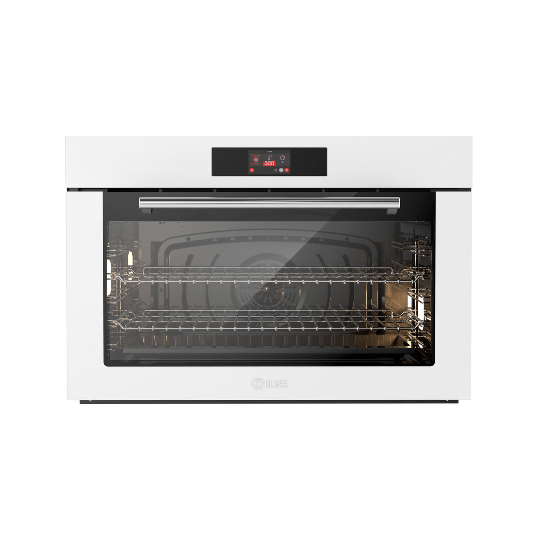 ILVE Professional Plus 90 cm black glass TFT built-in oven - Hydrolysis