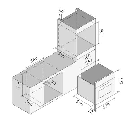 ILVE Professional Plus 60 cm built-in multifunction oven in stainless steel with TFT screen - Pyrolysis – måltegning 1