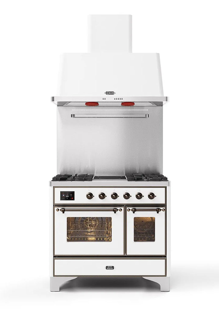 Stove - Majestic - 100 cm - Gas stove/Induction, 2 ovens