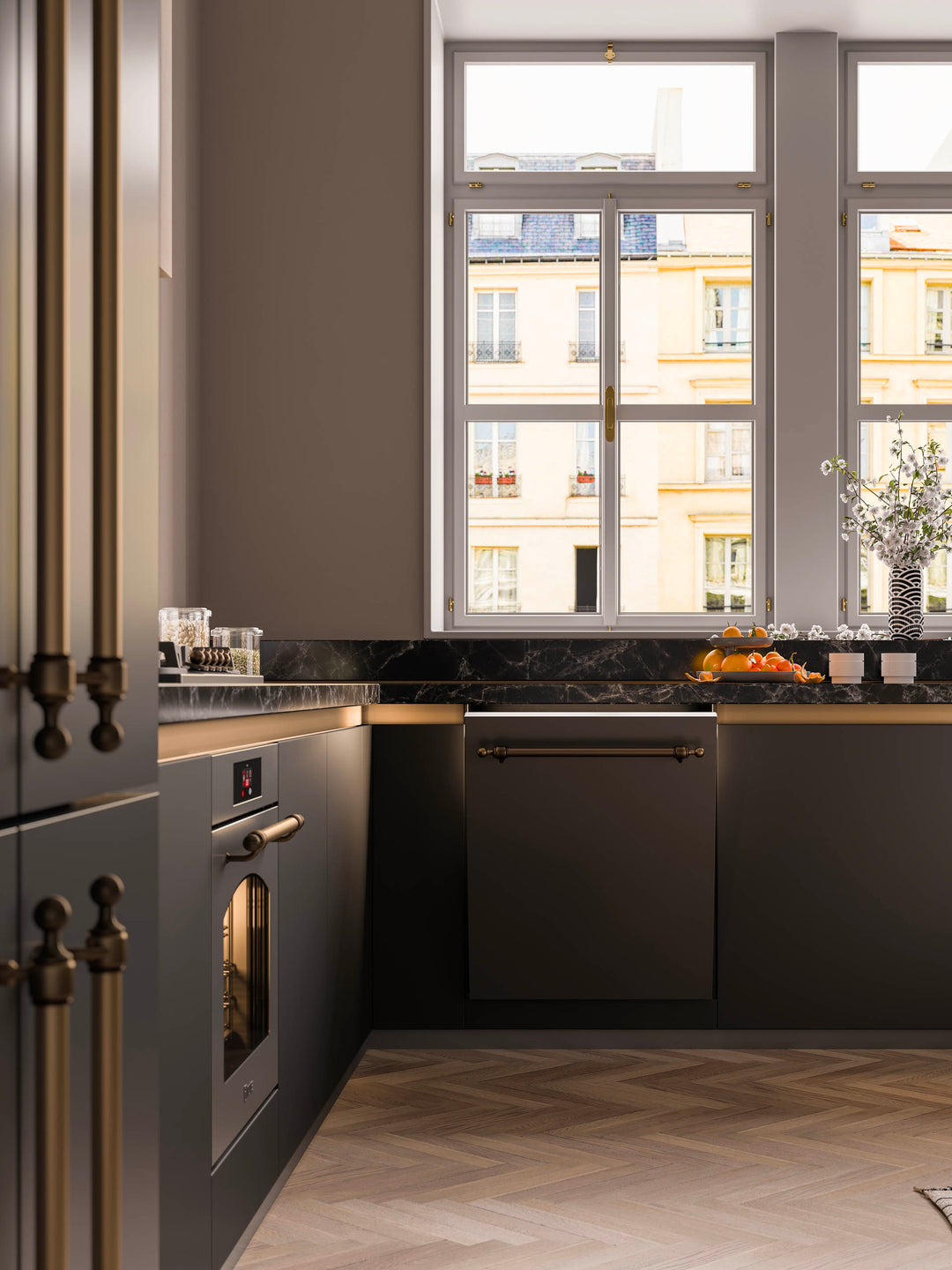 Stainless steel fridge-freezer – Built-in, ready for front panel