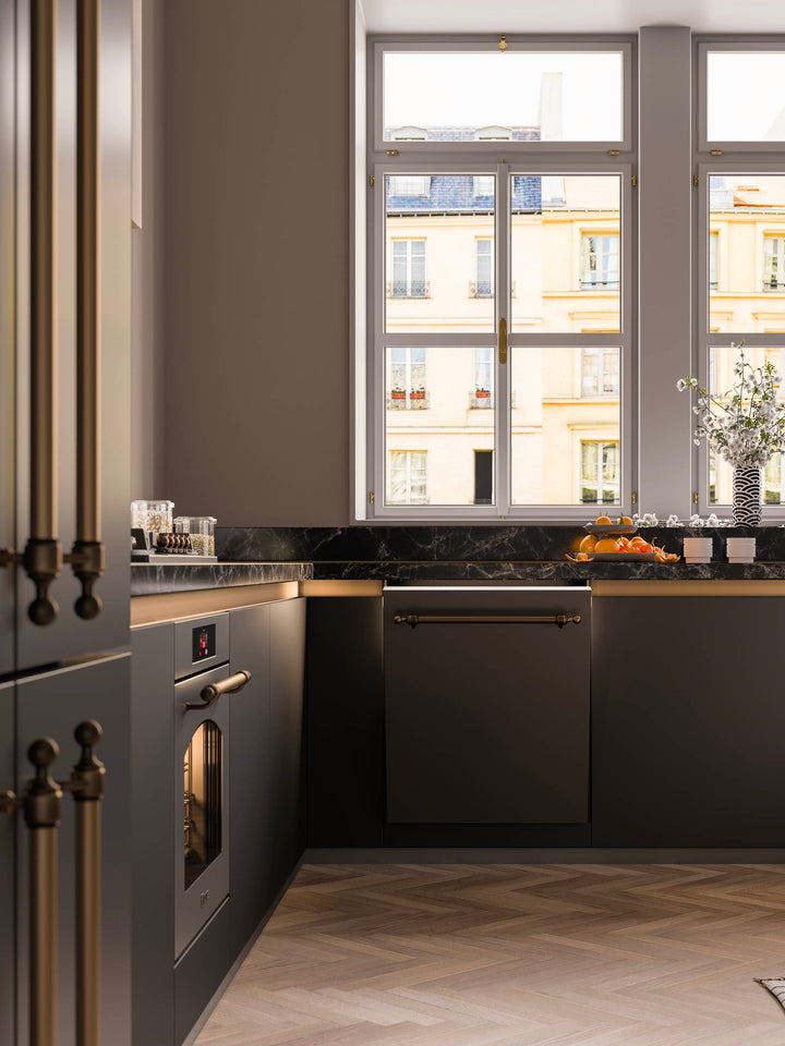 Stainless steel fridge-freezer – Built-in, ready for front panel