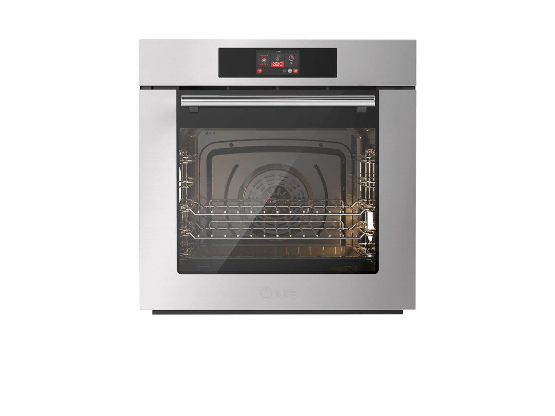 ILVE Professional Plus 60 cm built-in multifunction oven in stainless steel with TFT screen - Pyrolysis
