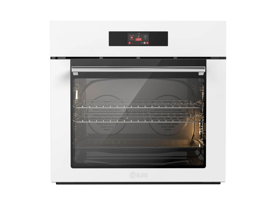 ILVE Professional Plus 76 cm built-in multifunction oven in stainless steel with TFT screen - Hydrolysis