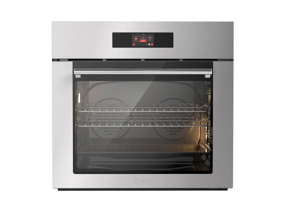 ILVE Professional Plus 76 cm built-in multifunction oven in stainless steel with TFT screen - Hydrolysis