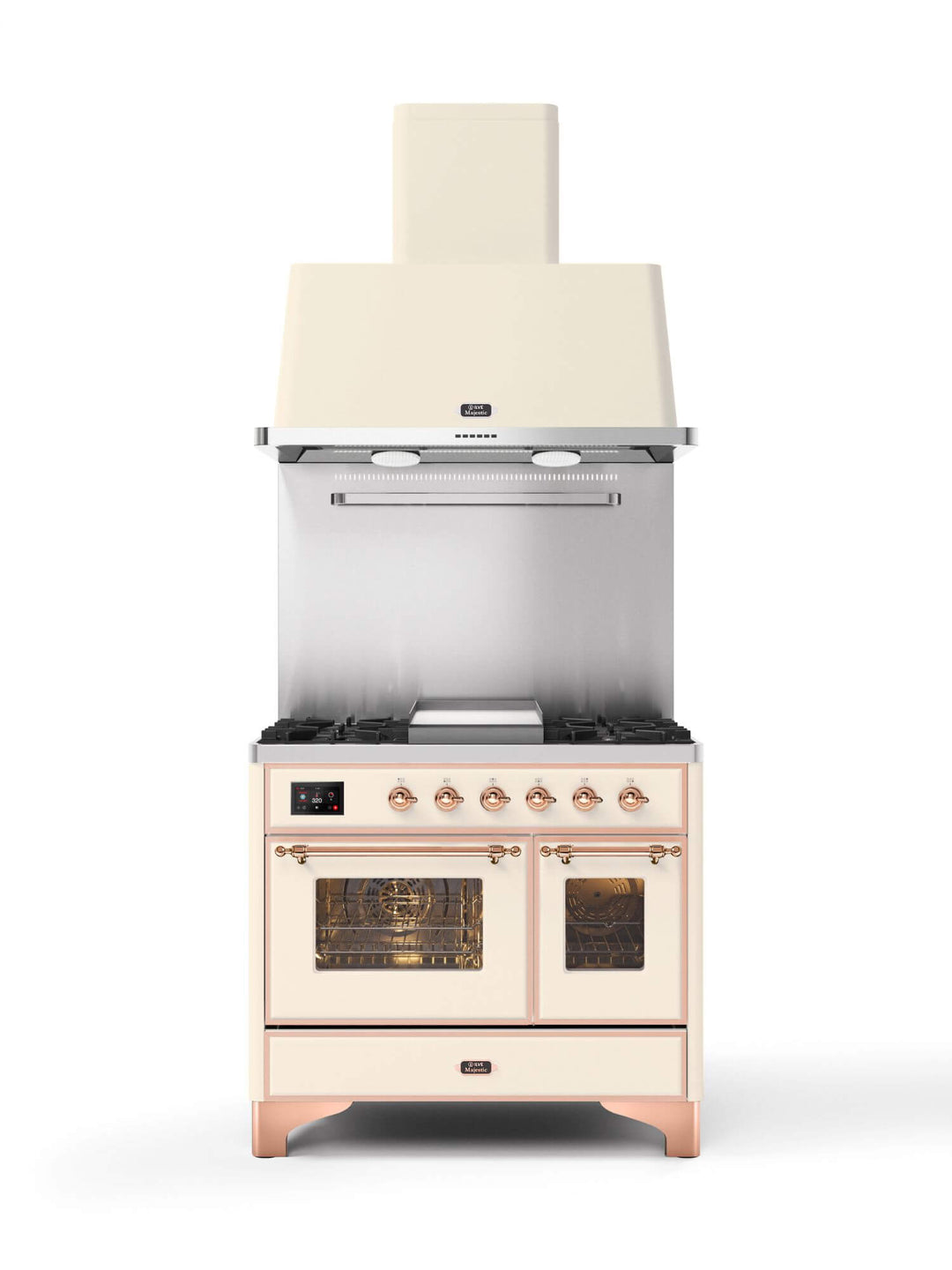 Stove - Majestic - 100 cm - Gas stove/Induction, 2 ovens