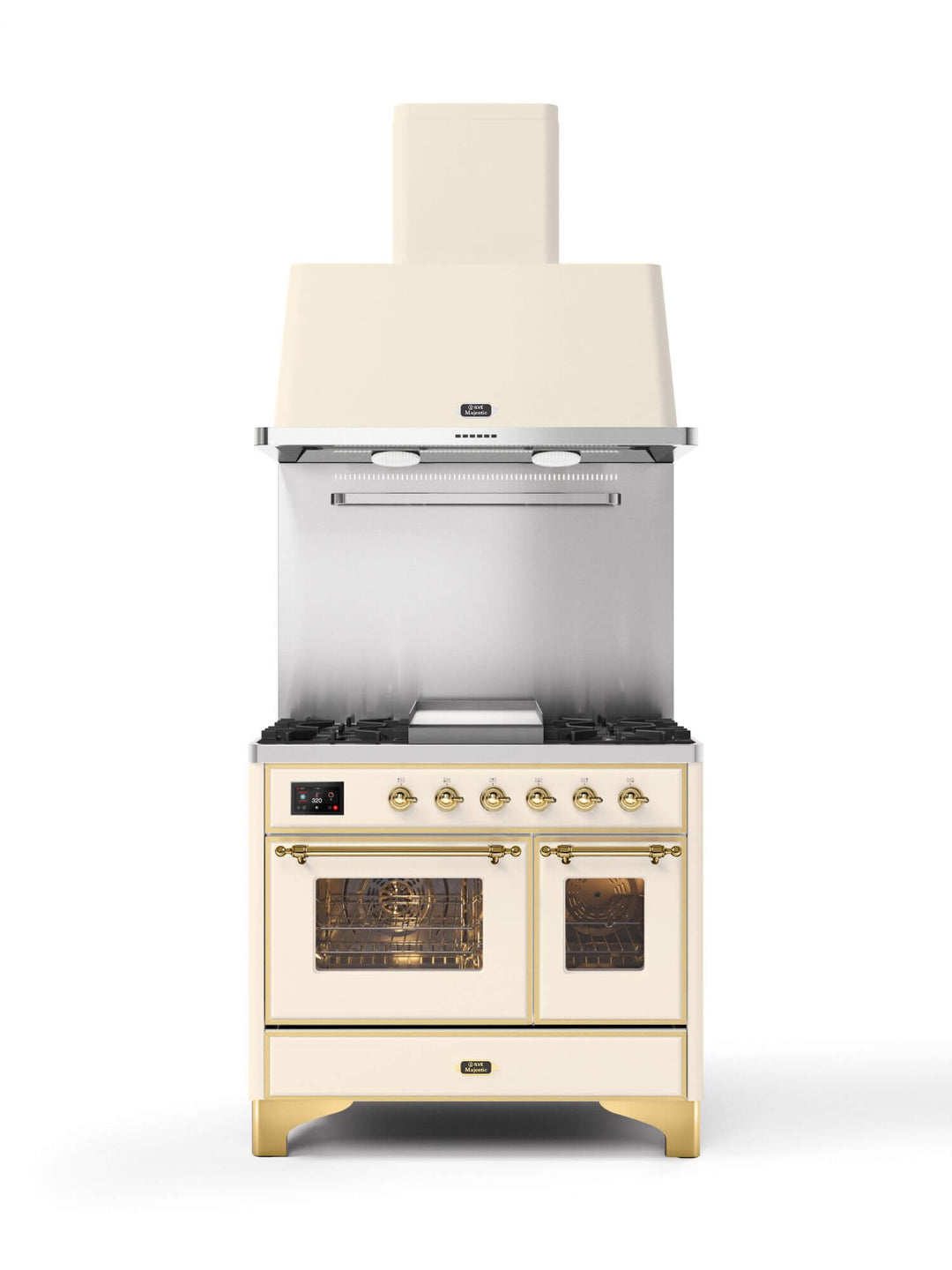 Stove - Majestic - 100 cm - Gas stove/Induction, 2 ovens