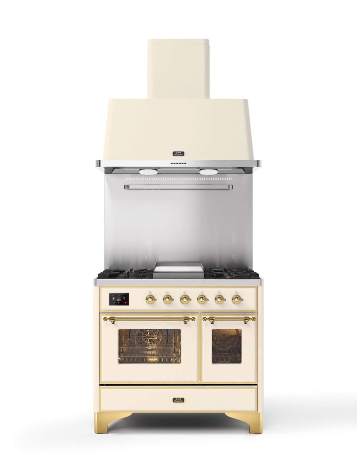 Stove - Majestic - 100 cm - Gas stove/Induction, 2 ovens