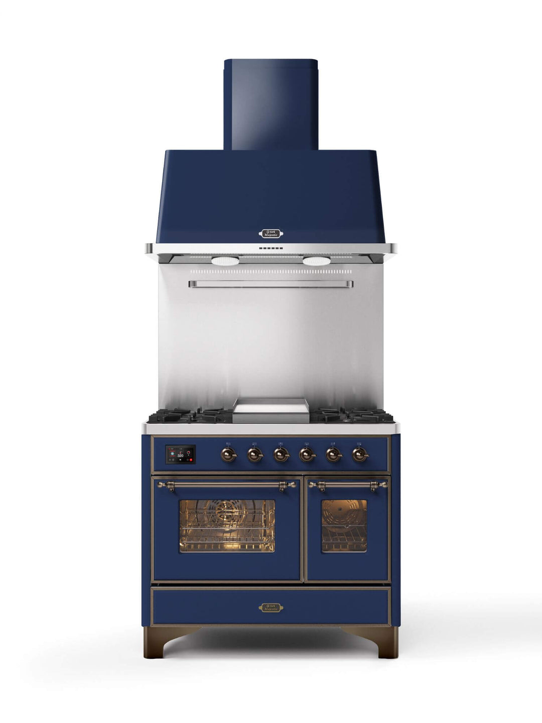 Stove - Majestic - 100 cm - Gas stove/Induction, 2 ovens
