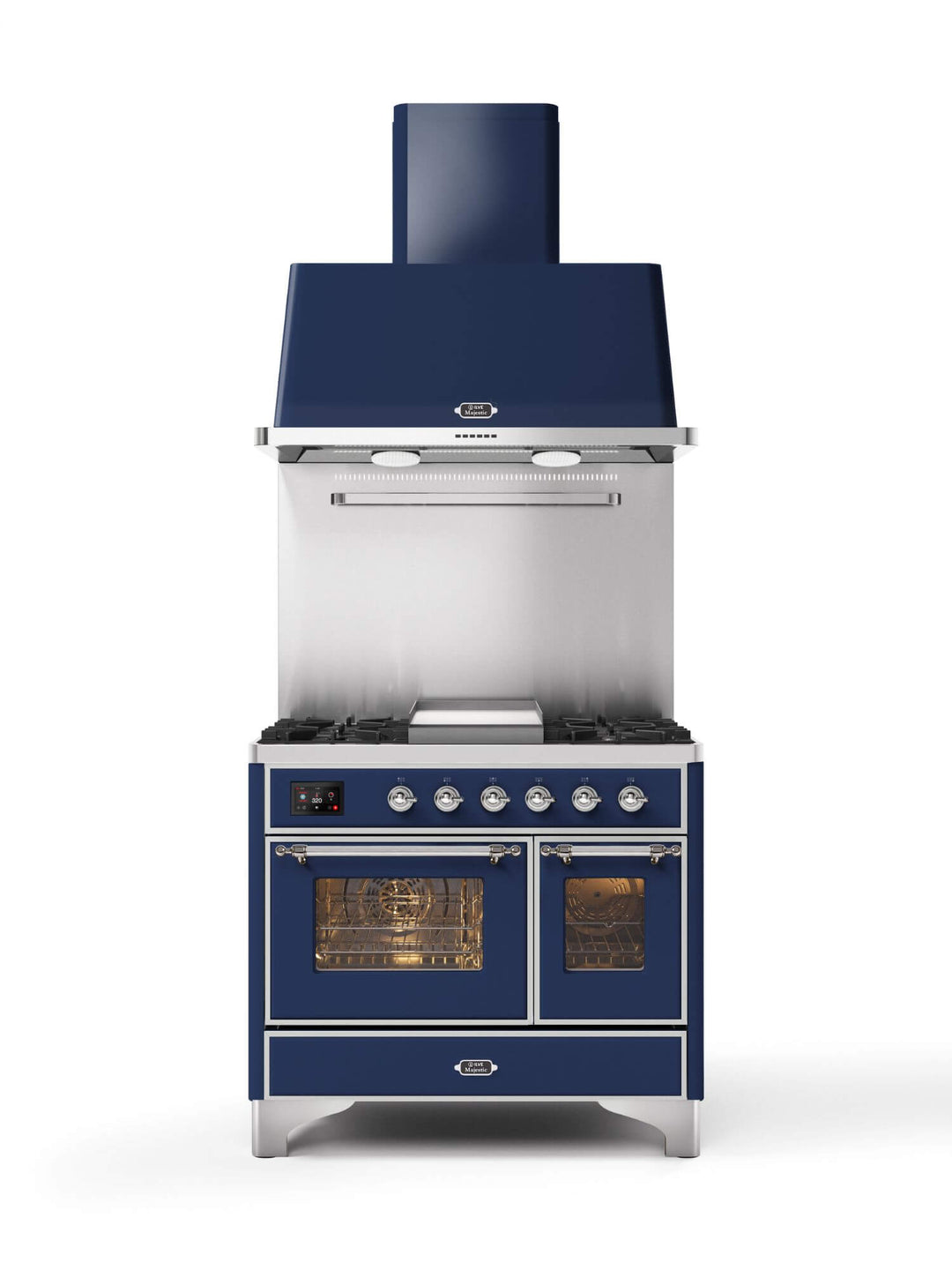 Stove - Majestic - 100 cm - Gas stove/Induction, 2 ovens