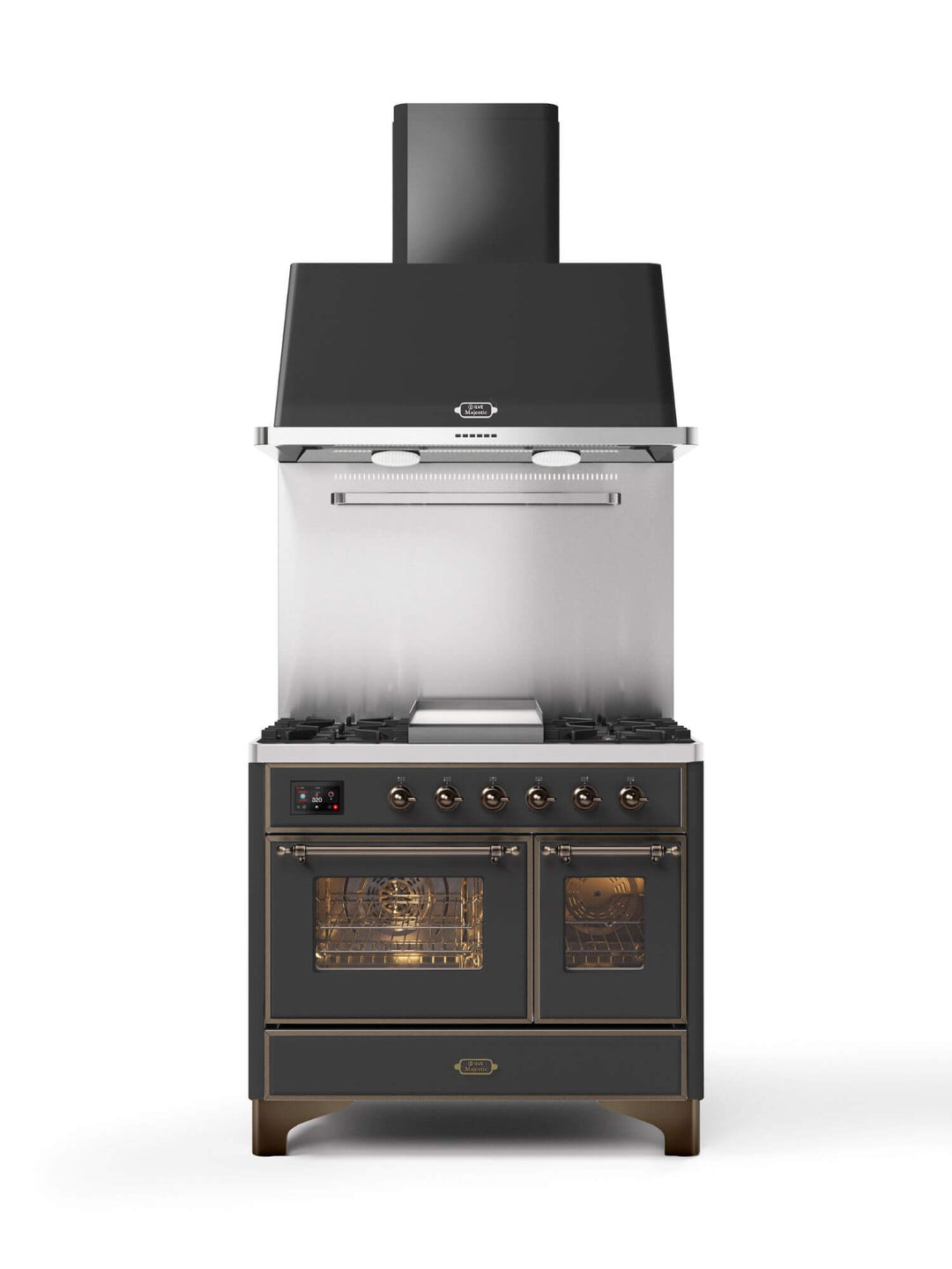 Stove - Majestic - 100 cm - Gas stove/Induction, 2 ovens