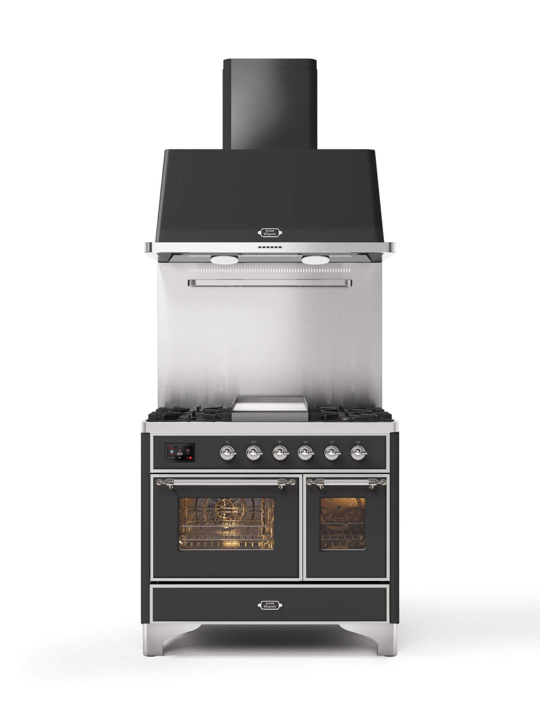 Stove - Majestic - 100 cm - Gas stove/Induction, 2 ovens