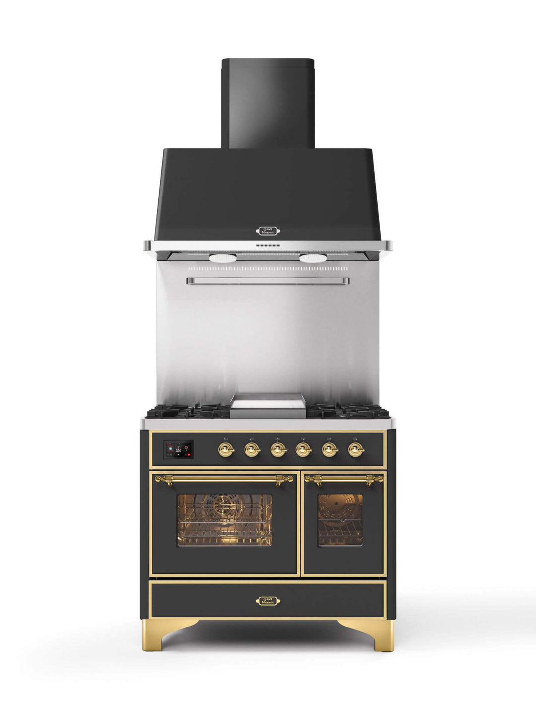 Stove - Majestic - 100 cm - Gas stove/Induction, 2 ovens
