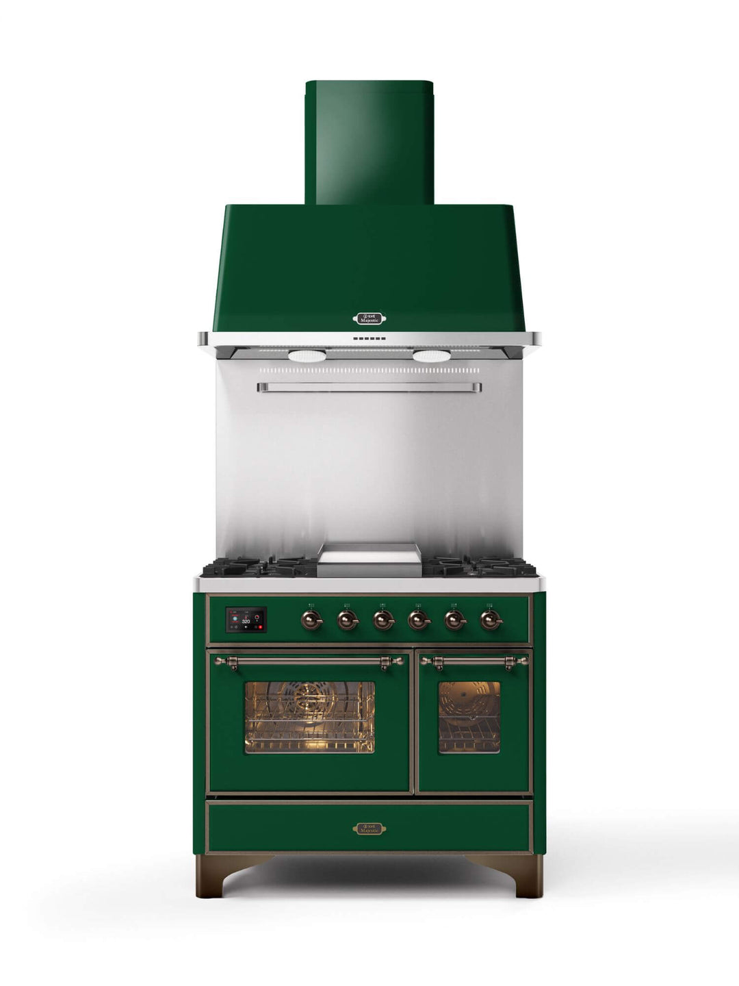 Stove - Majestic - 100 cm - Gas stove/Induction, 2 ovens