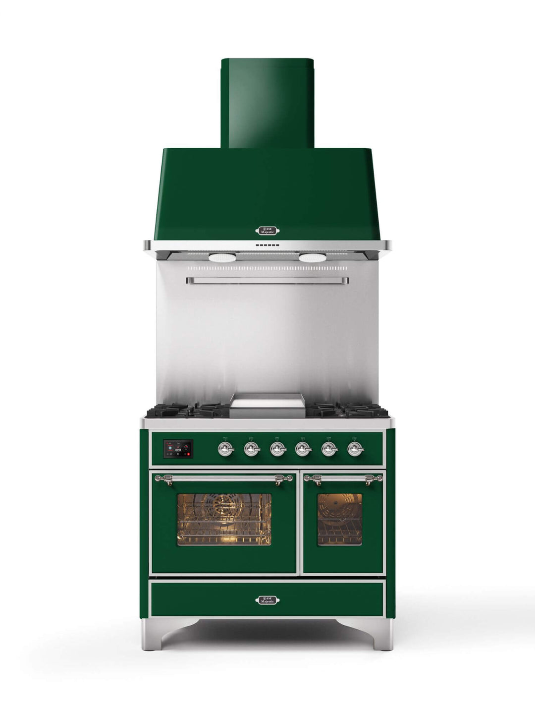 Stove - Majestic - 100 cm - Gas stove/Induction, 2 ovens