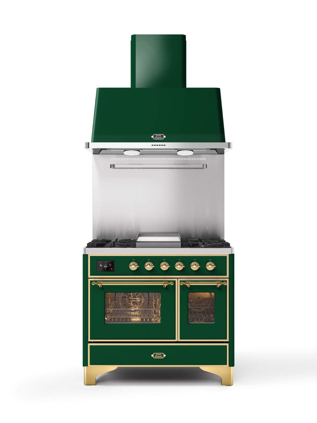 Stove - Majestic - 100 cm - Gas stove/Induction, 2 ovens