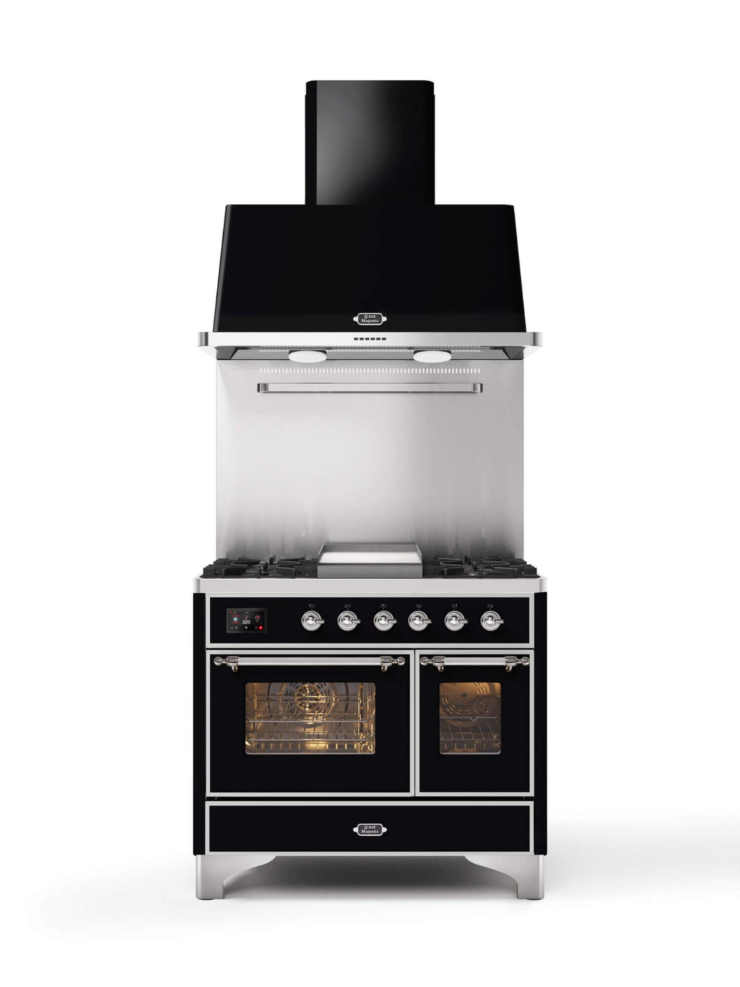 Stove - Majestic - 100 cm - Gas stove/Induction, 2 ovens