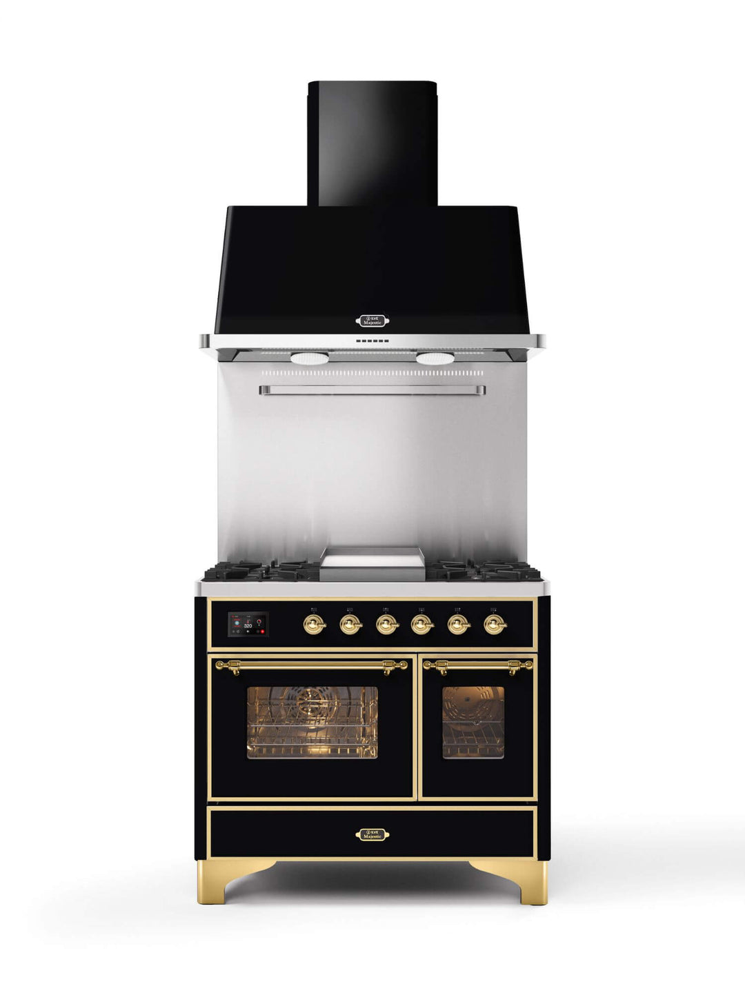 Stove - Majestic - 100 cm - Gas stove/Induction, 2 ovens