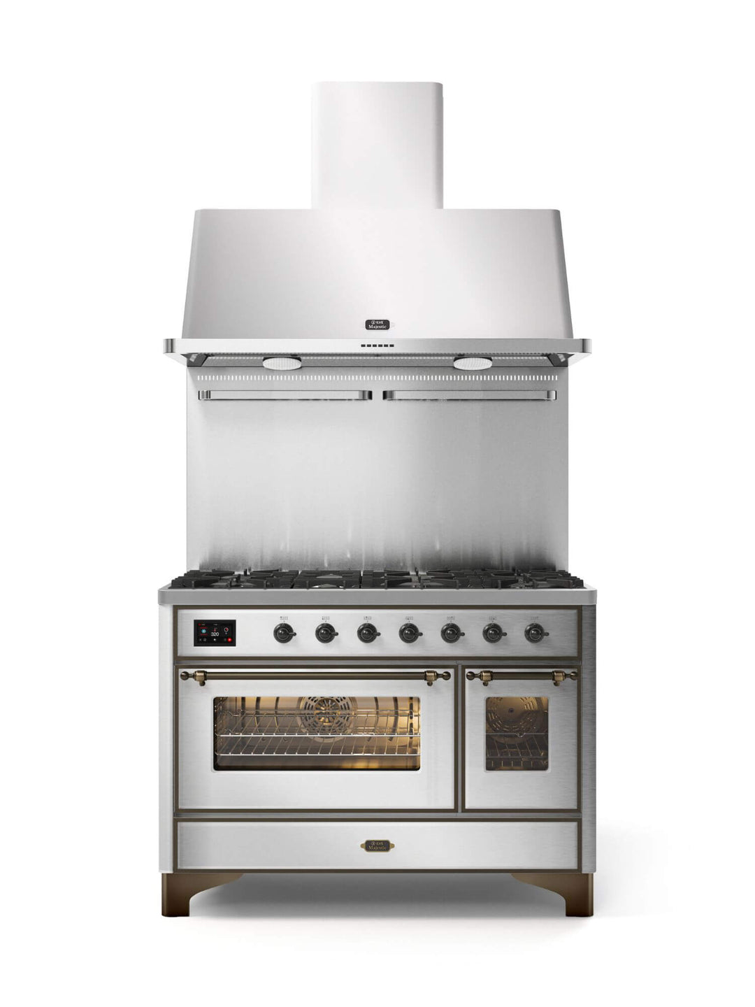 Stove - Majestic - 120 cm - Gas stove/Induction, 2 ovens